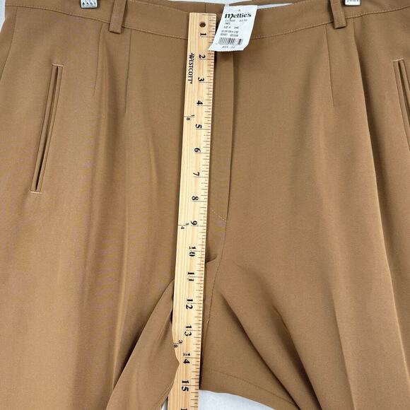 Mondo II Sonia High Rise Trouser Pants Pleated Stretch Knit Camel Size 16 - Picture 8 of 12